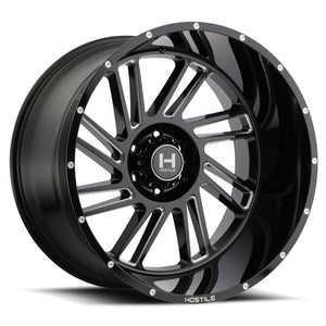 Hostile Offroad Wheels Stryker 22x12 5x127 -44 Offset 78.1 Hub Blade Cut Finish