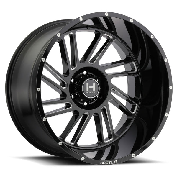 Hostile Offroad Wheels Stryker 22x12 8x170 -44 Offset 125.2 Hub Blade Cut Finish