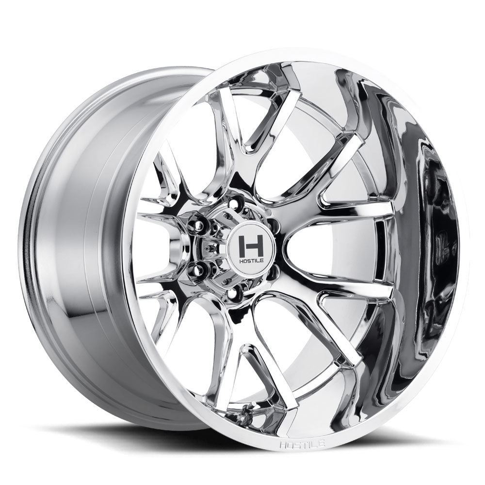 Hostile Offroad Wheels Rage 22x14 8x165.1 -76 Offset 125 Hub Armor Plated Finish