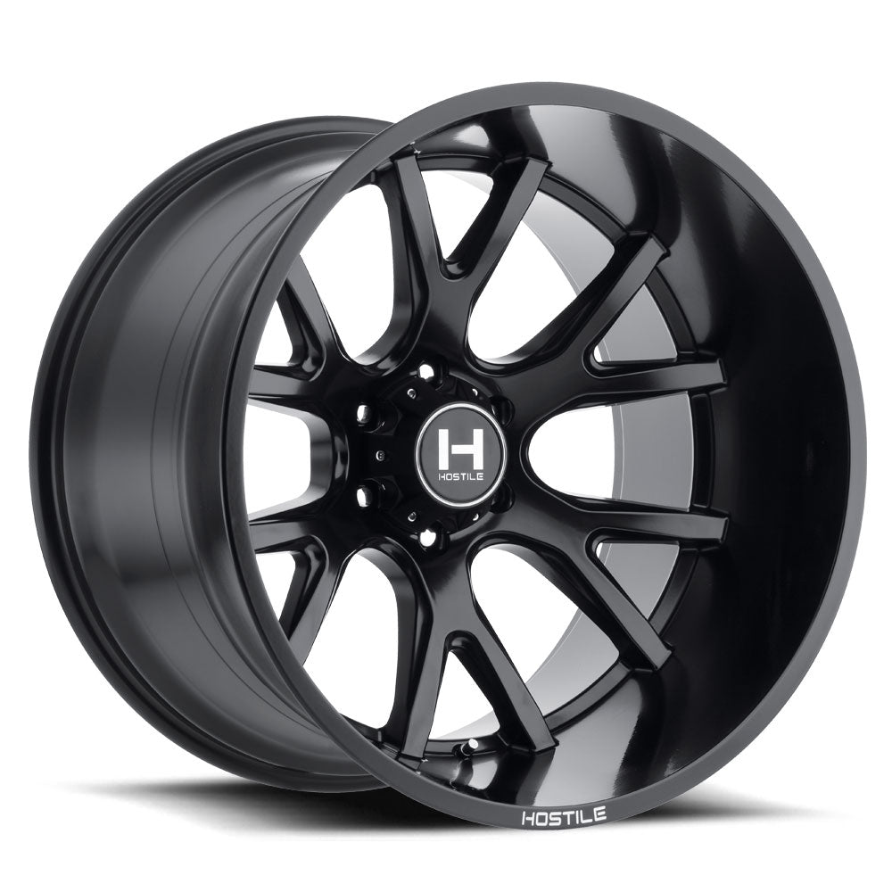 Hostile Offroad Wheels Rage 24x14 6x139.7 -76 Offset 106 Hub Asphalt Finish