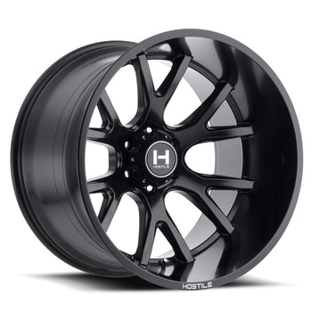 Hostile Offroad Wheels Rage 22x14 5x150 -76 Offset 110 Hub Asphalt Finish