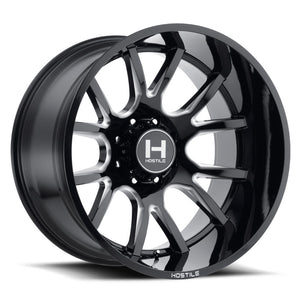 Hostile Offroad Wheels Rage 20x9 8x165.1 12 Offset 125 Hub Blade Cut  Finish