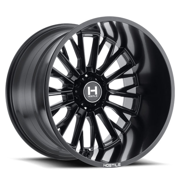 Hostile Offroad Wheels Fury 22x12 5x139.7 -44 Offset 87 Hub Asphalt Finish