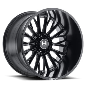 Hostile Offroad Wheels Fury 22x14 5x150 -76 Offset 110 Hub Asphalt Finish