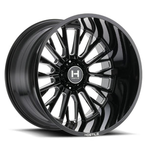 Hostile Offroad Wheels Fury 20x9 5x127 0 Offset 78 Hub Blade Cut  Finish