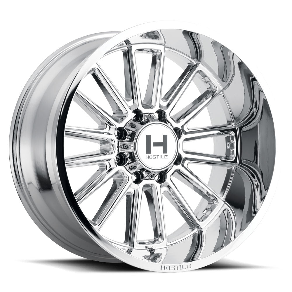 Hostile Offroad Wheels Predator 22x12 8x180 -44 Offset 125 Hub Armor Plated Finish