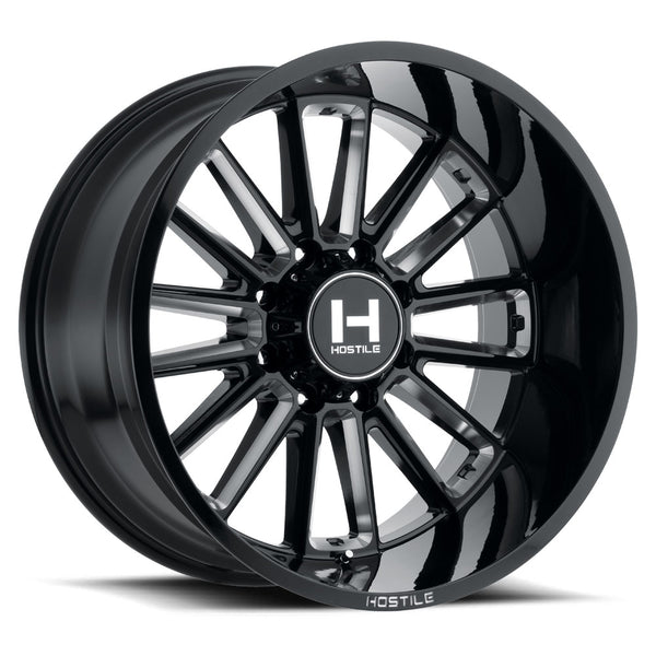 Hostile Offroad Wheels Predator 20x12 6x139.7 -44 Offset 106.1 Hub Blade Cut  Finish