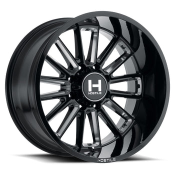 Hostile Offroad Wheels Predator 20x12 6x139.7 -44 Offset 106.1 Hub Blade Cut  Finish