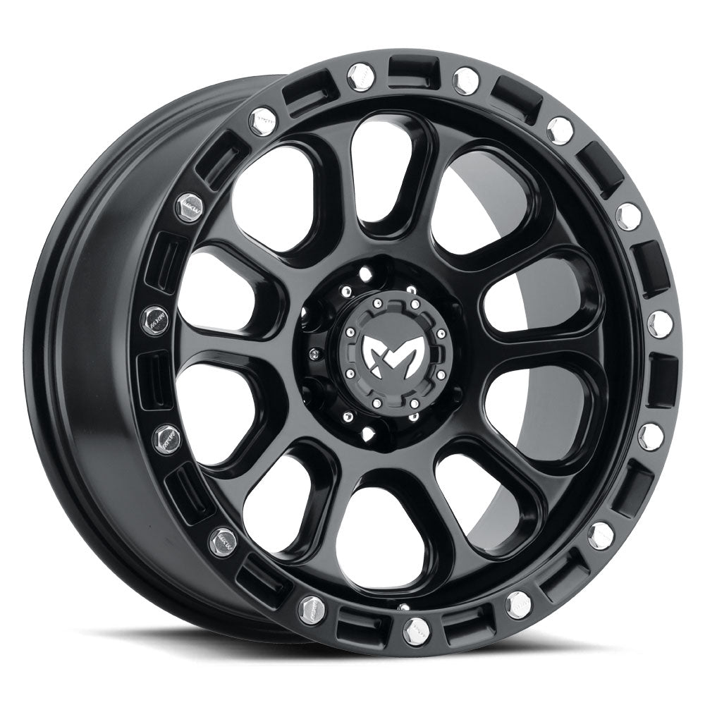 17x9 MKW Offroad Wheels M204 6x139.7 0et 106.1 Hub Satin Black