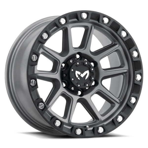 18x9 MKW Offroad Wheels M205 6x139.7 1et 106.1 Hub Matte Grey