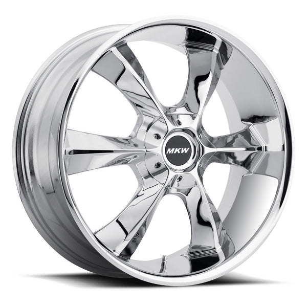 22x9 MKW Wheels M119 6x139.7 30et 100.3 Hub Chrome