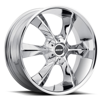 22x9 MKW Wheels M119 6x139.7 30et 100.3 Hub Chrome