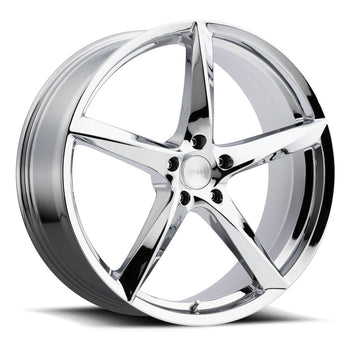 22x9 MKW Wheels M120 5x115 20et 73 Hub Chrome