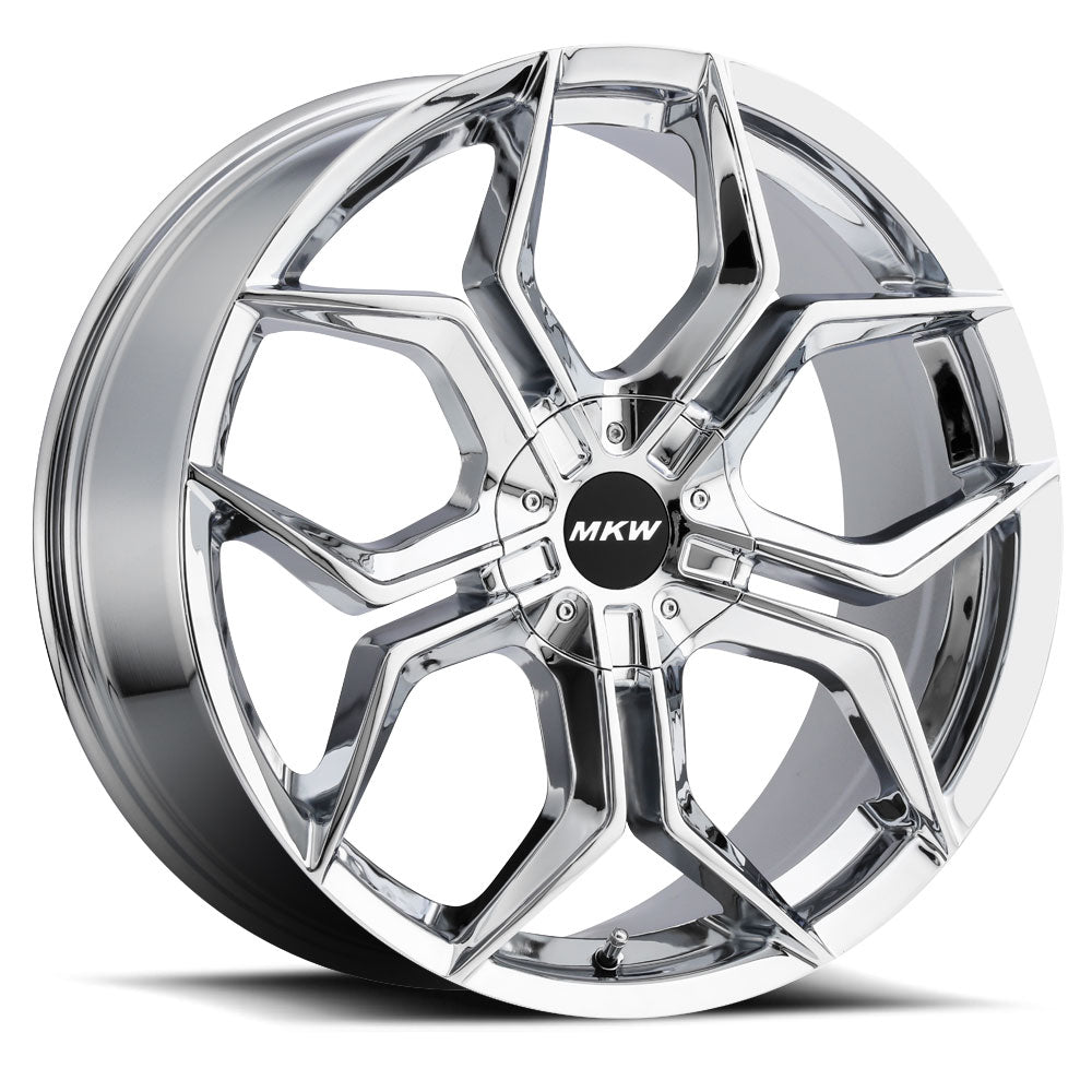 20x8.5 MKW Wheels M121 5x112/5x114.3 35et 73 Hub Chrome