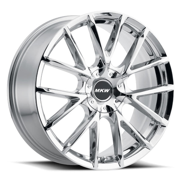 22x9 MKW Wheels M123 6x139 18et 106.1 Hub Chrome