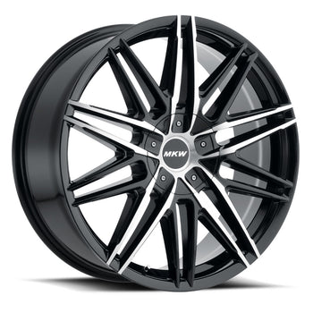 20x8.5 MKW Wheels M124 5x110/5x115 40et 73 Hub Gloss Black Machined