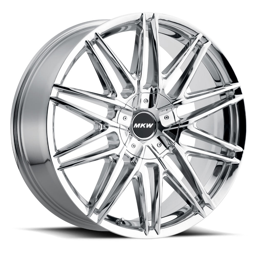 20x8.5 MKW Wheels M124 5x115/5x120 18et 74 Hub Chrome