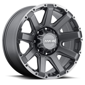 17x9 MKW Offroad Wheels M94 8x170 10et 130.8 Hub Anthracite Grey