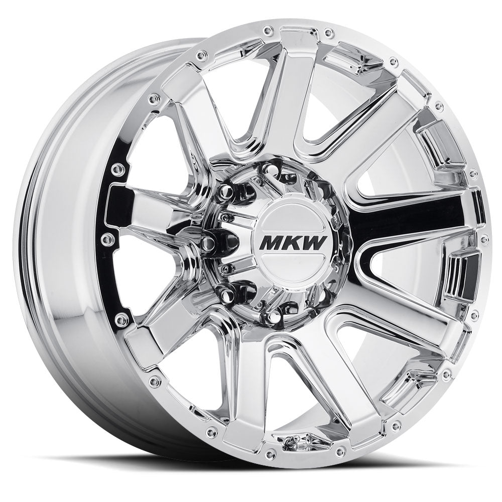 18x9 MKW Offroad Wheels M94 8x170 10et 130.8 Hub Chrome