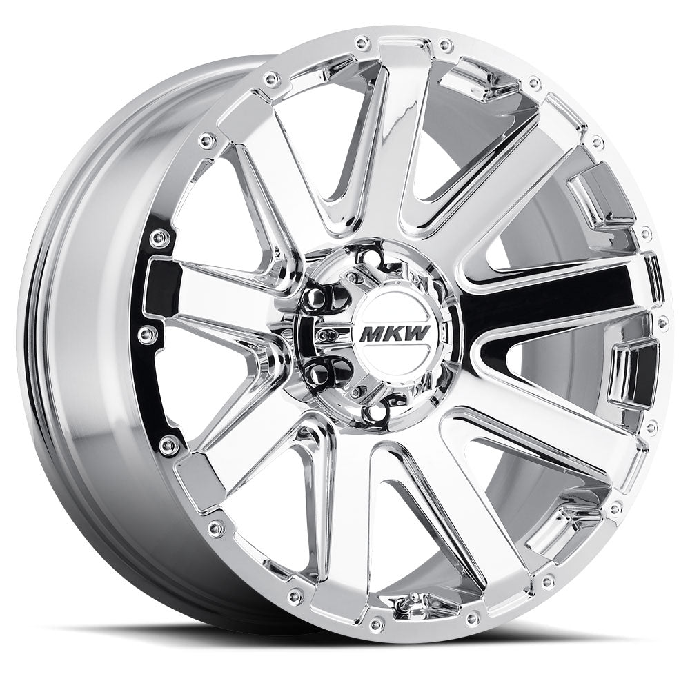 17x9 MKW Offroad Wheels M94 5x127 10et 78.1 Hub Chrome