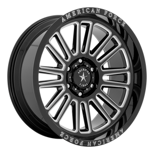 20x10 6x135 American Force Cast Wheels AC003 Weapon Gloss Black Milled -18  offset  87.1  hub