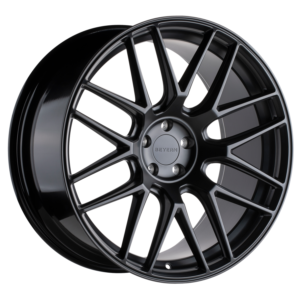 20x10 5x120 Beyern Wheels Autobahn Matte Black 15 offset 74.1 hub