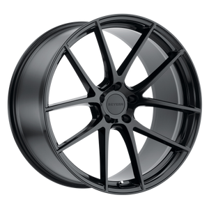 22x10 5x120 Beyern Wheels Ritz Gloss Black 25 offset 72.56 hub