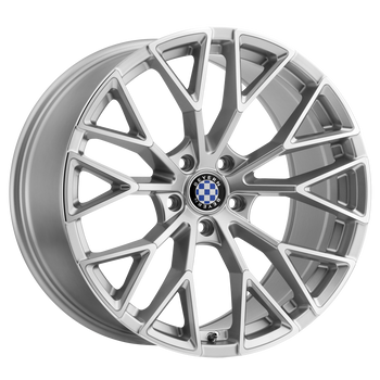 20x10 5x120 Beyern Wheels Antler Silver With Mirror Cut Face 15 offset 74.1 hub