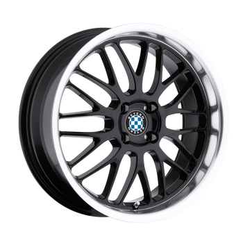 22x10 5x120 Beyern Wheels Mesh Gloss Black With Mirror Cut Lip 25 offset 72.56 hub