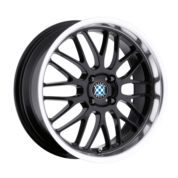 20x12 5x120 Beyern Wheels Mesh Gloss Black With Mirror Cut Lip 15 offset 74.1 hub