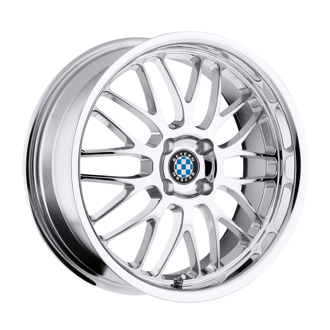 22x10 5x120 Beyern Wheels Mesh Chrome 20 offset 72.56 hub