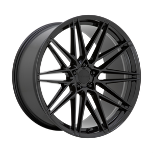 22x12 5x120 Beyern Wheels Damon Gloss Black 20 offset 74.1 hub