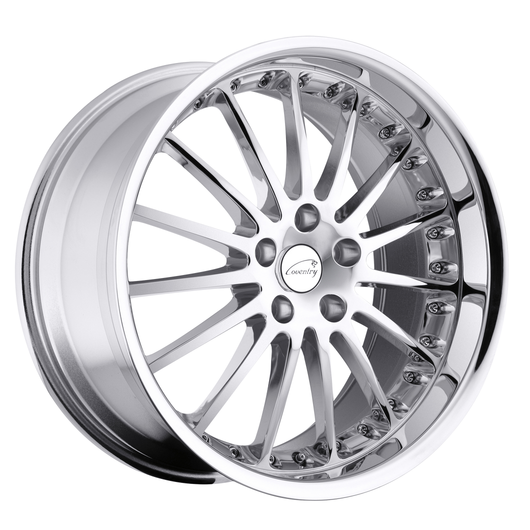 20x9 5x108 Coventry Wheels Whitley Chrome 42 offset 63.4 hub