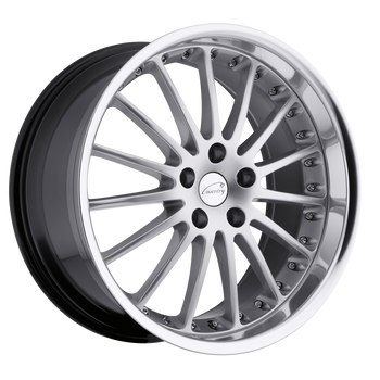 20x9 5x108 Coventry Wheels Whitley Hyper Silver With Mirror Cut Lip 39 offset 63.4 hub