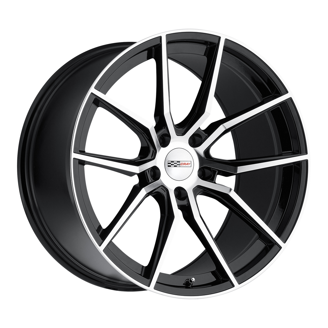 20x9 5x120.65 Cray Wheels Spider Gloss Black 56 offset 70.3 hub