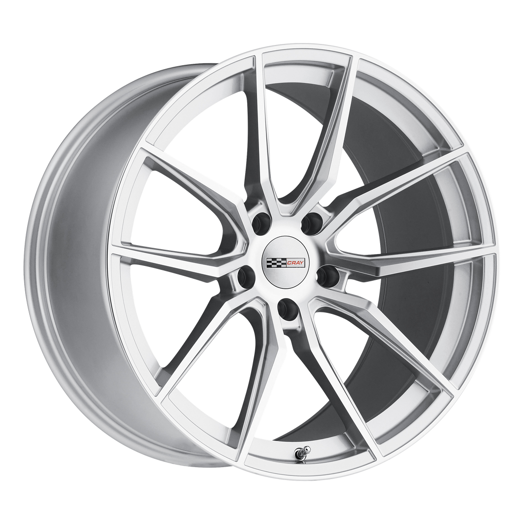 20x9 5x120.65 Cray Wheels Spider Silver With Mirror Cut Face 37 offset 70.3 hub