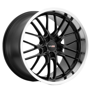 20x9 5x120.65 Cray Wheels Eagle Gloss Black With Mirror Cut Lip 40 offset 70.3 hub