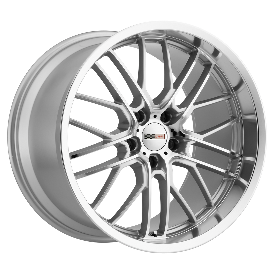 21x9 5x120.65 Cray Wheels Eagle Silver With Mirror Cut Face And Lip 47 offset 70.3 hub