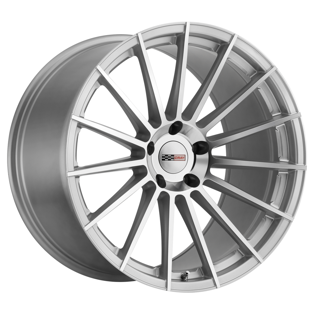 21x9 5x120 Cray Wheels Mako Silver With Mirror Cut Face 38 offset 67.06 hub