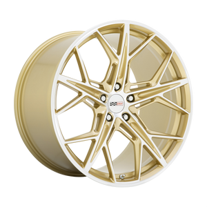 21x9 5x120 Cray Wheels Hammerhead Gloss Gold With Mirror Cut Face 38 offset 67.06 hub