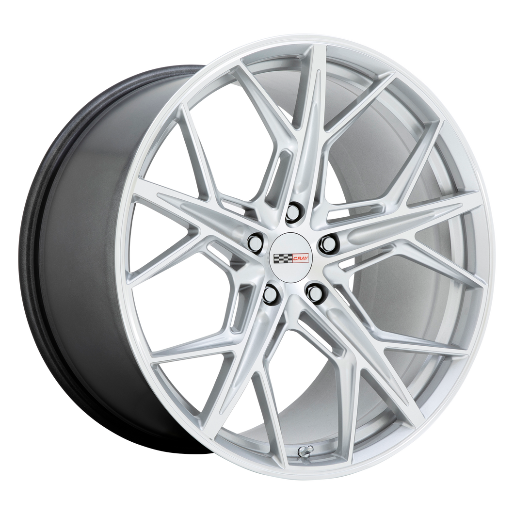 22x10.5 5x120 Cray Wheels Hammerhead Silver 52 offset 67.06 hub