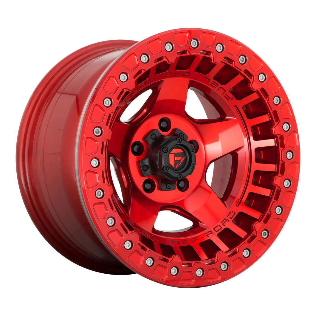 17x9 Fuel Offroad Wheels D117 Warp Beadlock 6x139.7 -15 Offset 106.1 Centerbore Candy Red