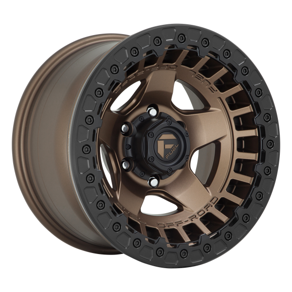 17x9 Fuel Offroad Wheels D119 Warp Beadlock 5x127 -15 Offset 71.5 Centerbore Bronze