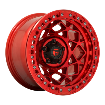 17x9 Fuel Offroad Wheels D121 Unit Beadlock 6x139.7 -15 Offset 106.1 Centerbore Candy Red