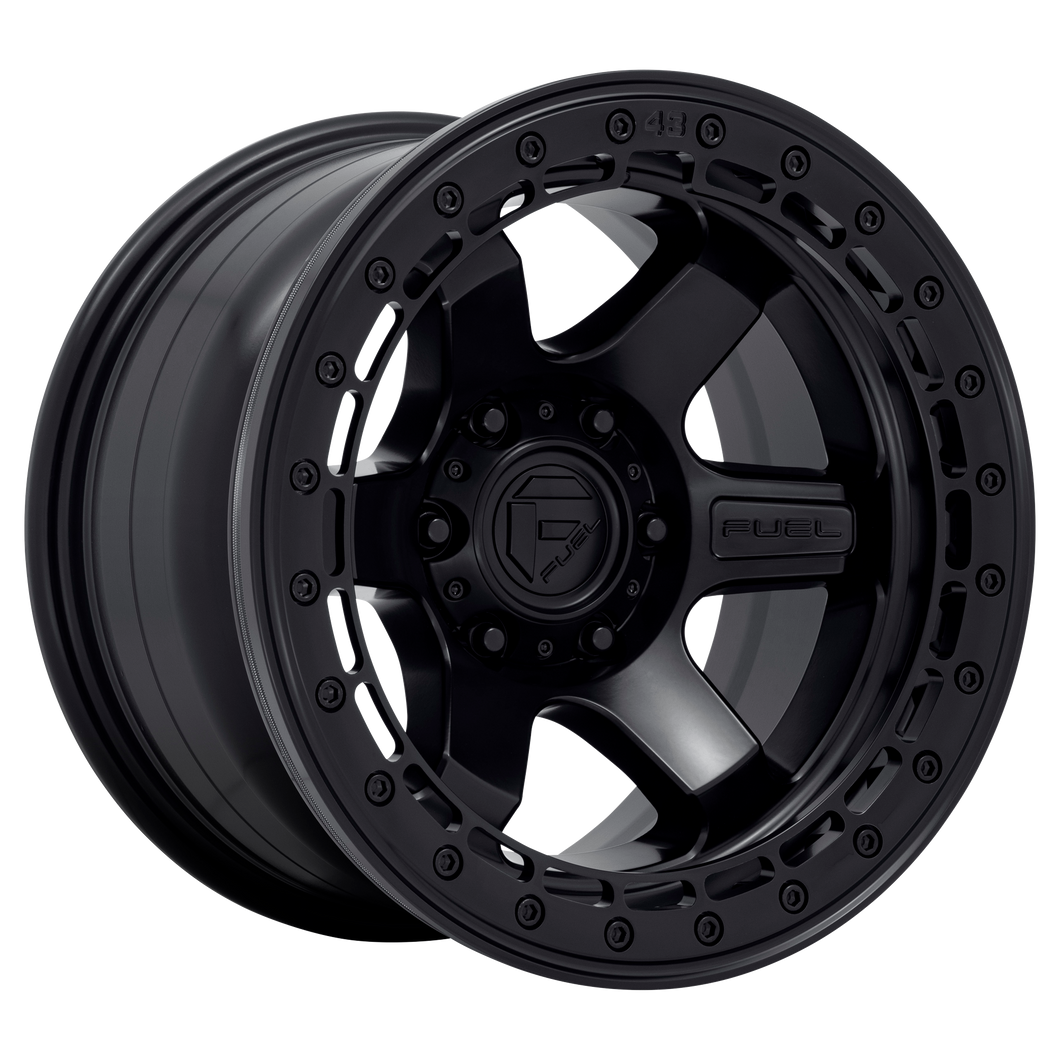 17x8.5 Fuel Offroad Wheels D122 Block Beadlock 5x150 20 Offset 110.2 Centerbore Matte Black