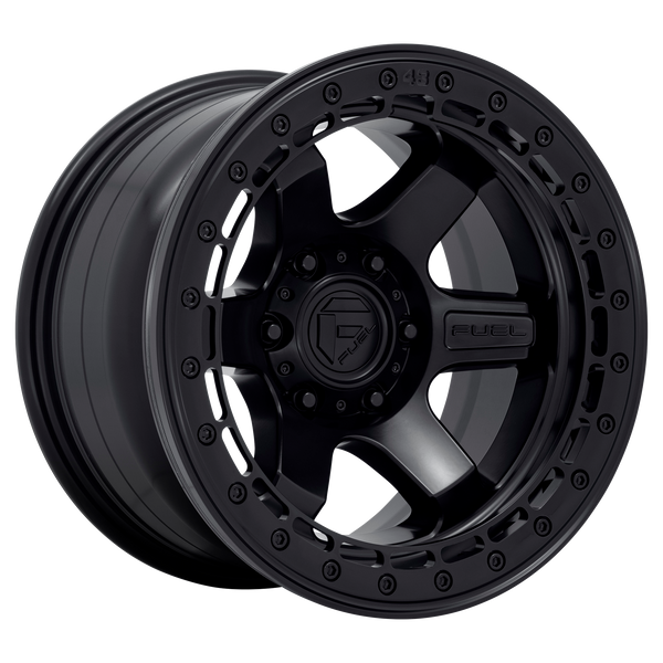 17x9 Fuel Offroad Wheels D122 Block Beadlock 5x127 -15 Offset 71.5 Centerbore Matte Black