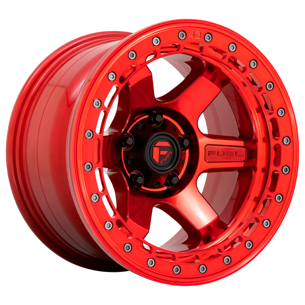 17x9 Fuel Offroad Wheels D123 Block Beadlock 5x127 -15 Offset 71.5 Centerbore Candy Red