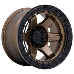 17x9 Fuel Offroad Wheels D124 Block Beadlock 5x127 -15 Offset 71.5 Centerbore Bronze