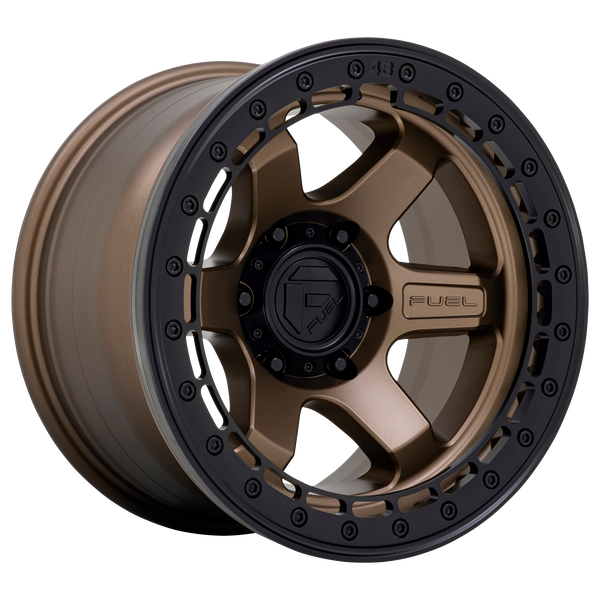 17x9 Fuel Offroad Wheels D124 Block Beadlock 5x127 -15 Offset 71.5 Centerbore Bronze