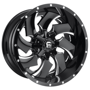 22x10 Fuel Offroad Wheels D239 Cleaver 8x165.1 -13 Offset 125.1 Centerbore Gloss Black